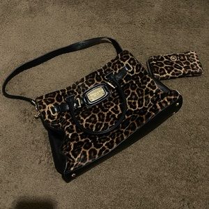 Micheal Kors leopard print purse and wallet